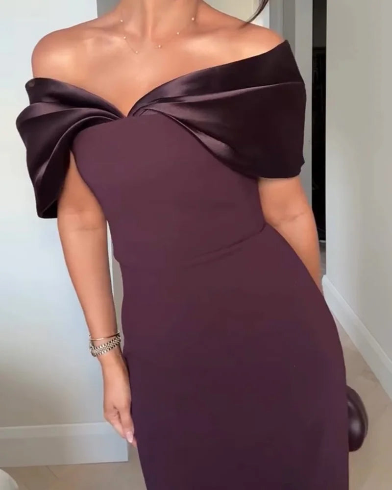 Elegant Off-the-shoulder Party Dress