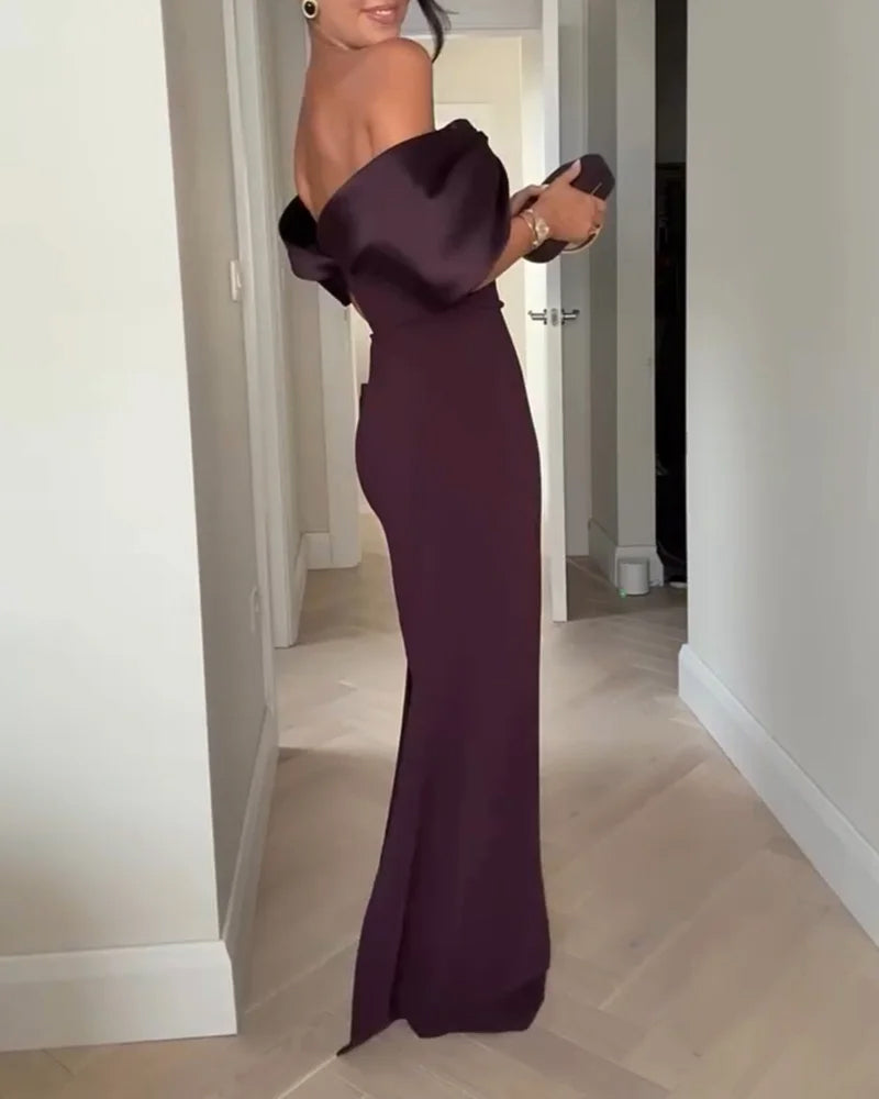Elegant Off-the-shoulder Party Dress