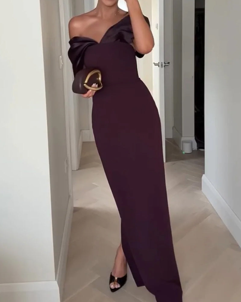 Elegant Off-the-shoulder Party Dress