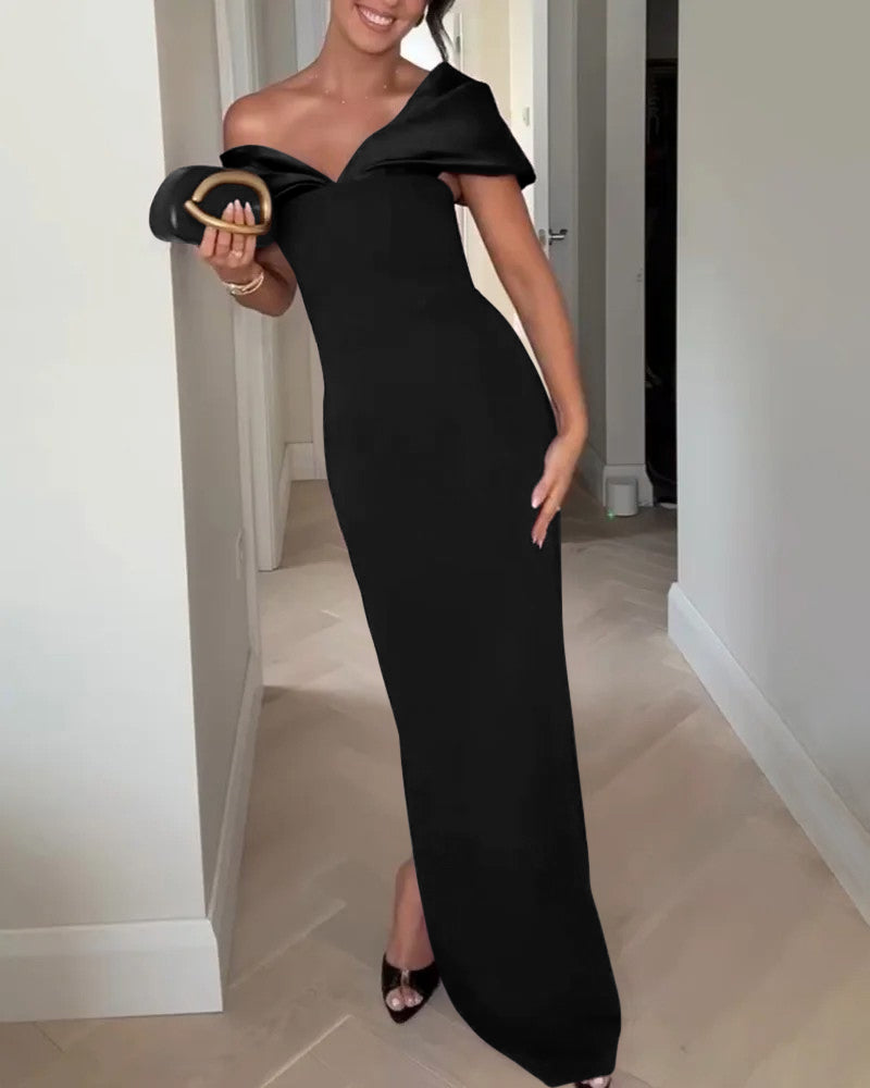 Elegant Off-the-shoulder Party Dress