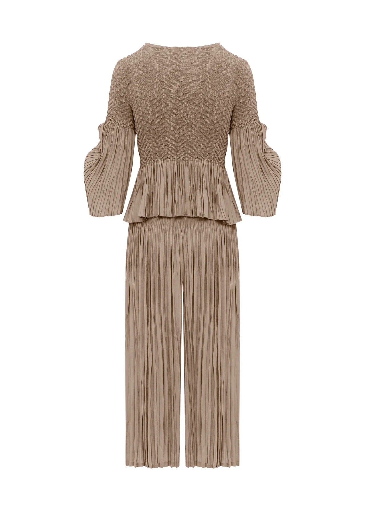 Emerald Harmony Pleated Set