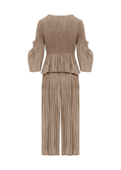 Emerald Harmony Pleated Set