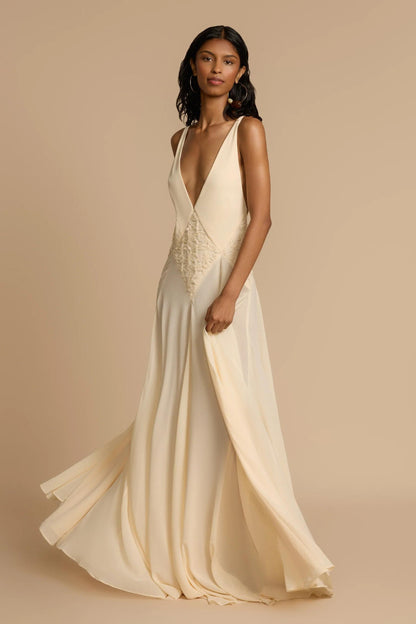 Lavinia Plunging V Maxi Dress