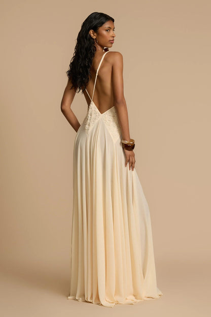 Lavinia Plunging V Maxi Dress