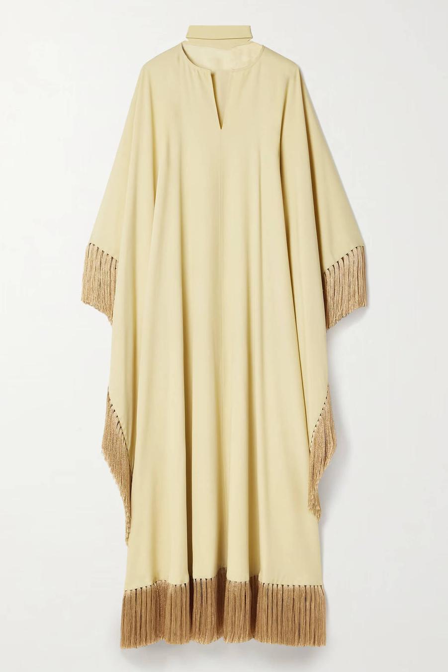 Mrs Ross Fringed Crepe Kaftan