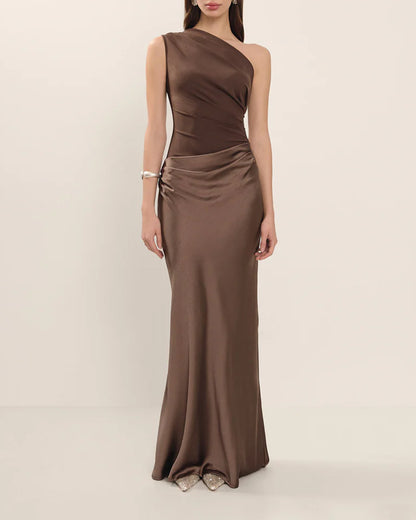 Sexy Slant Shoulder Party Dress