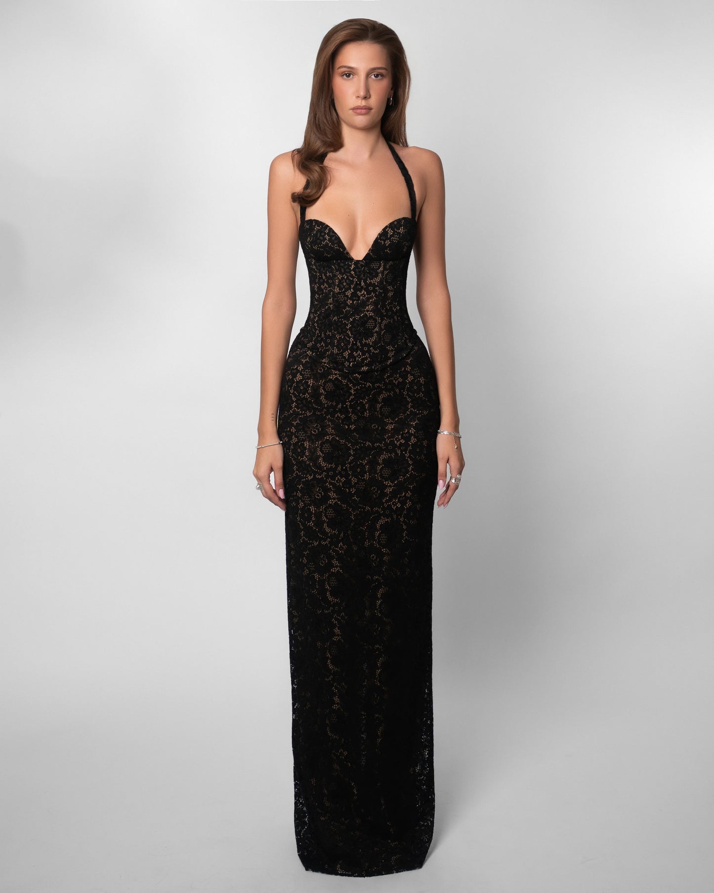Luxury Backless Lace Formal Dress